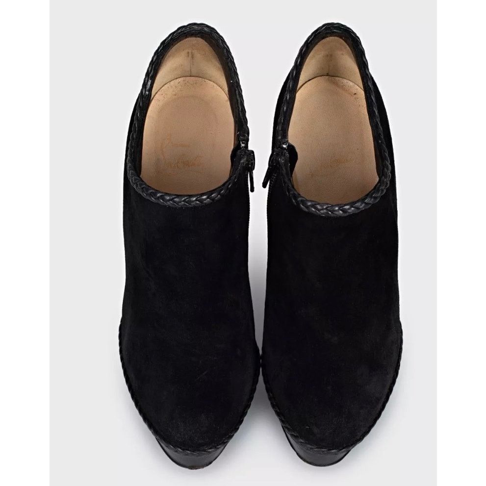 Christian Louboutin Christian Louboutin Black Suede Ankle Boots sz.37.5 Size US 6.5 / IT 36.5 - 2 Thumbnail