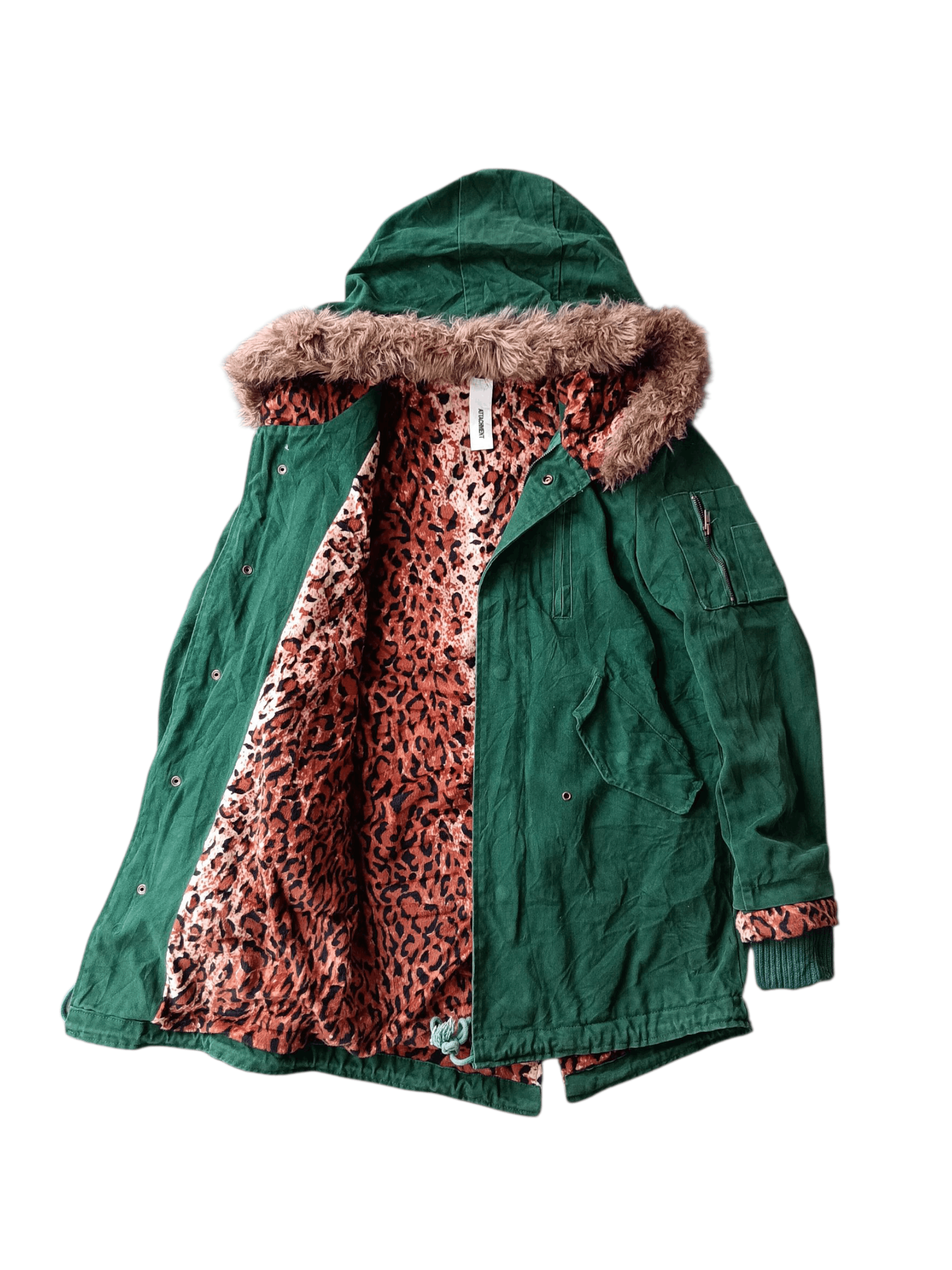 Kazuyuki Kumagai Attachment Attachment leopard linning fur hoodie parka jacket Size US M / EU 48-50 / 2 - 1 Thumbnail