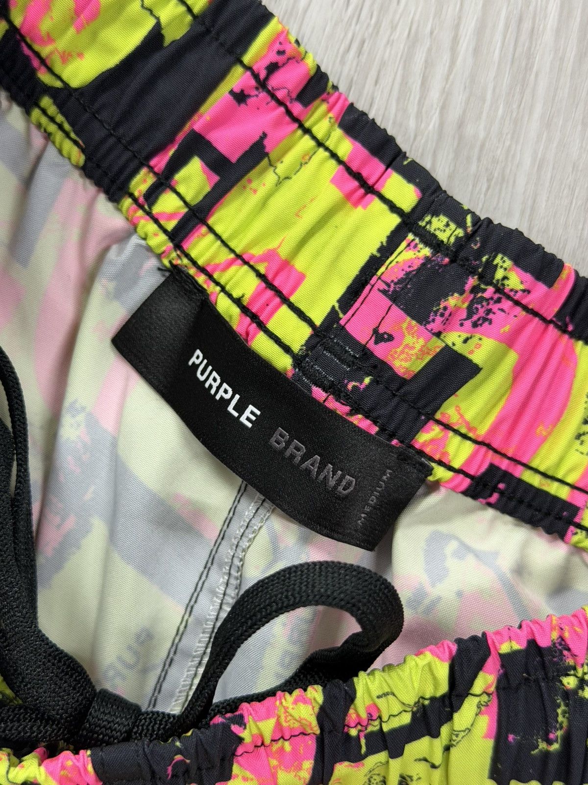 Purple Brand Purple Brand All Round Shorts – Pink Lime Multi Size US 32 / EU 48 - 3 Thumbnail