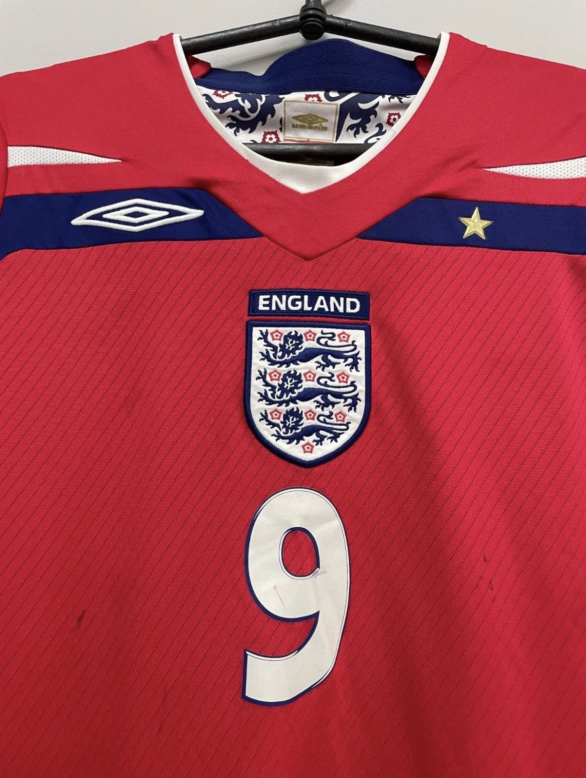 Umbro England 2008/2010 Away Football Shirt #9 Rooney Jersey Umbro Size US M / EU 48-50 / 2 - 3 Thumbnail