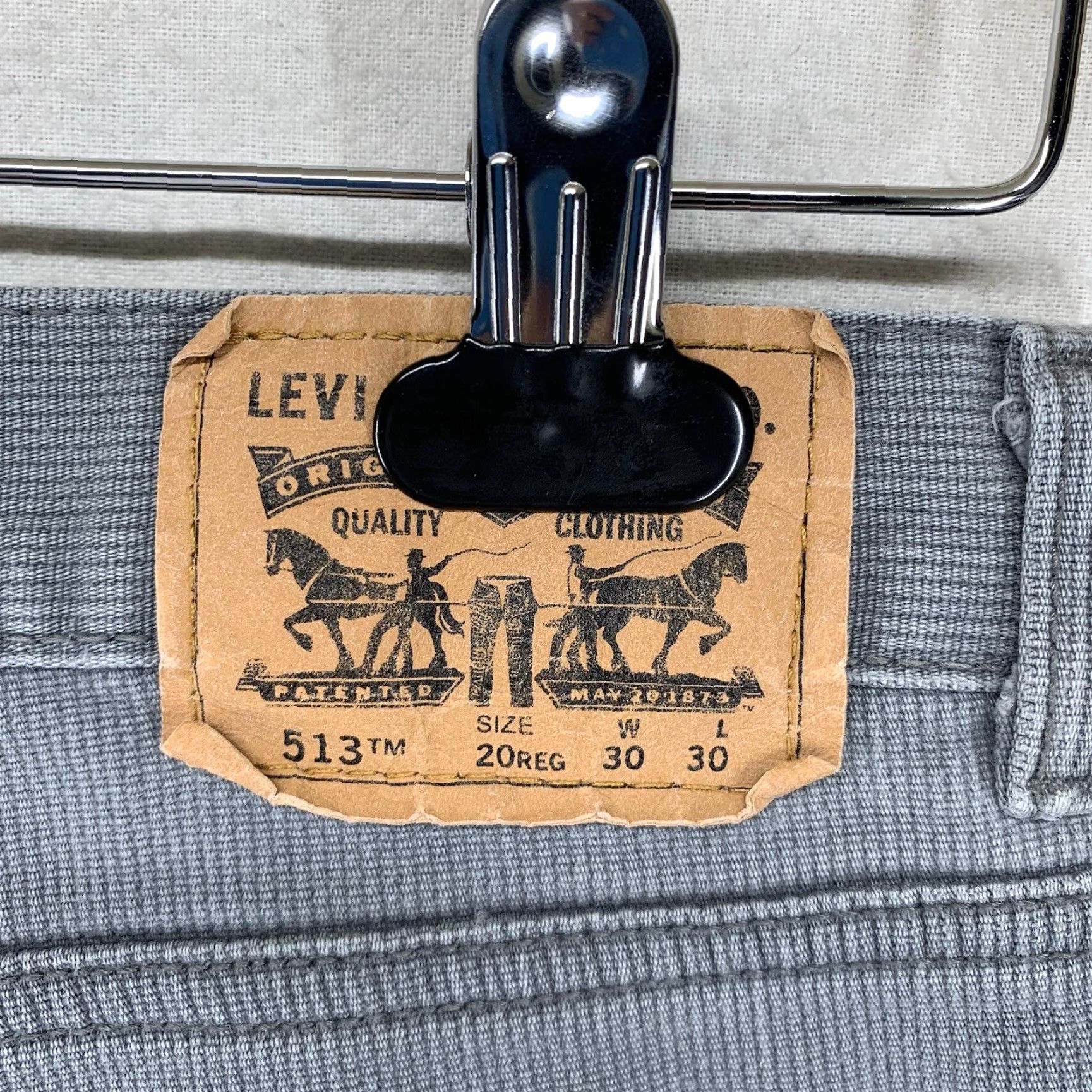 Levi's Levi's Women's Corduroy Pants Slim Straight High Rise Gray 30 Regular Casual City Boho Grunge 100% Cotton Size 30" / US 8 / IT 44 - 4 Thumbnail