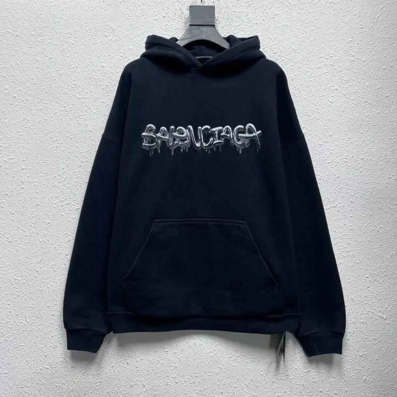 Balenciaga Balenciaga Jelly Glue Print LOGO Hooded Sweatshirt Size US M / EU 48-50 / 2 - 1 Thumbnail