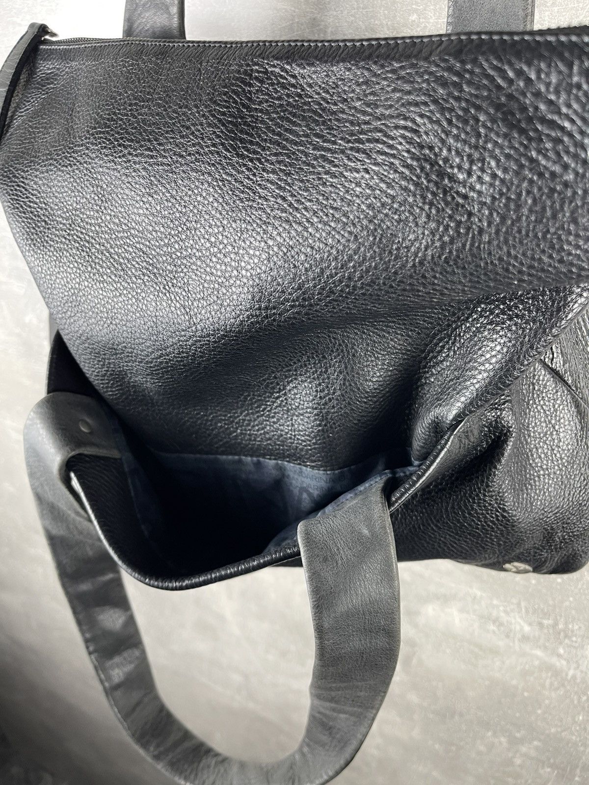 Mandarina Duck Mandarina Duck Leather Tote Shoulder Bag 2000s Black Size ONE SIZE - 9 Thumbnail