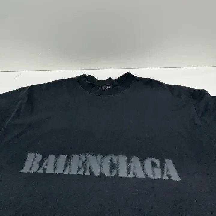 Balenciaga Balenciaga Balenciaga SS24 Black Logo Print Tshirt -2507 Size US XL / EU 56 / 4 - 2 Thumbnail