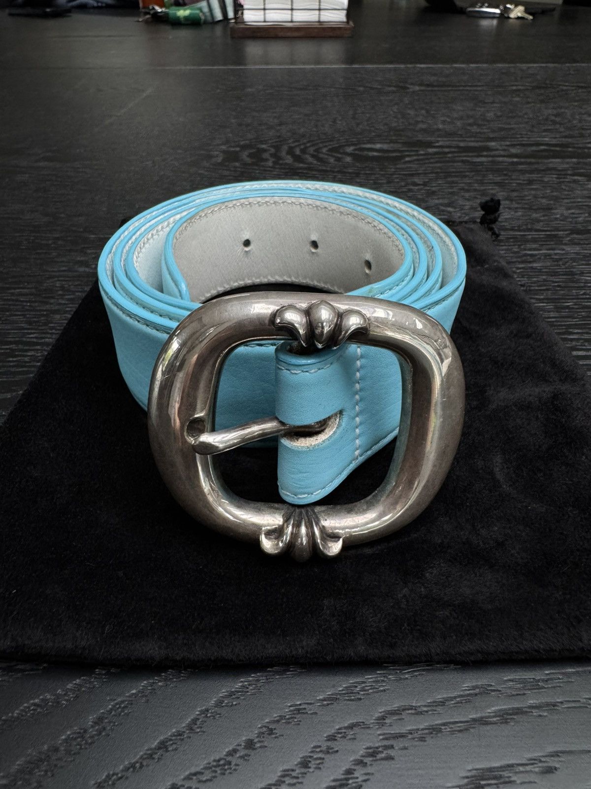 Chrome Hearts Chrome Hearts Cyan Gunslinger Belt Size 38 - 1 Thumbnail