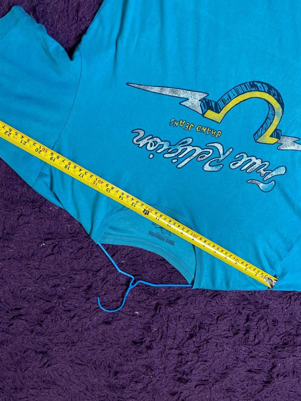True Religion Y2K Big Print Blue T-Shirt True Religion Logo Vintage Size US XL / EU 56 / 4 - 13 Thumbnail