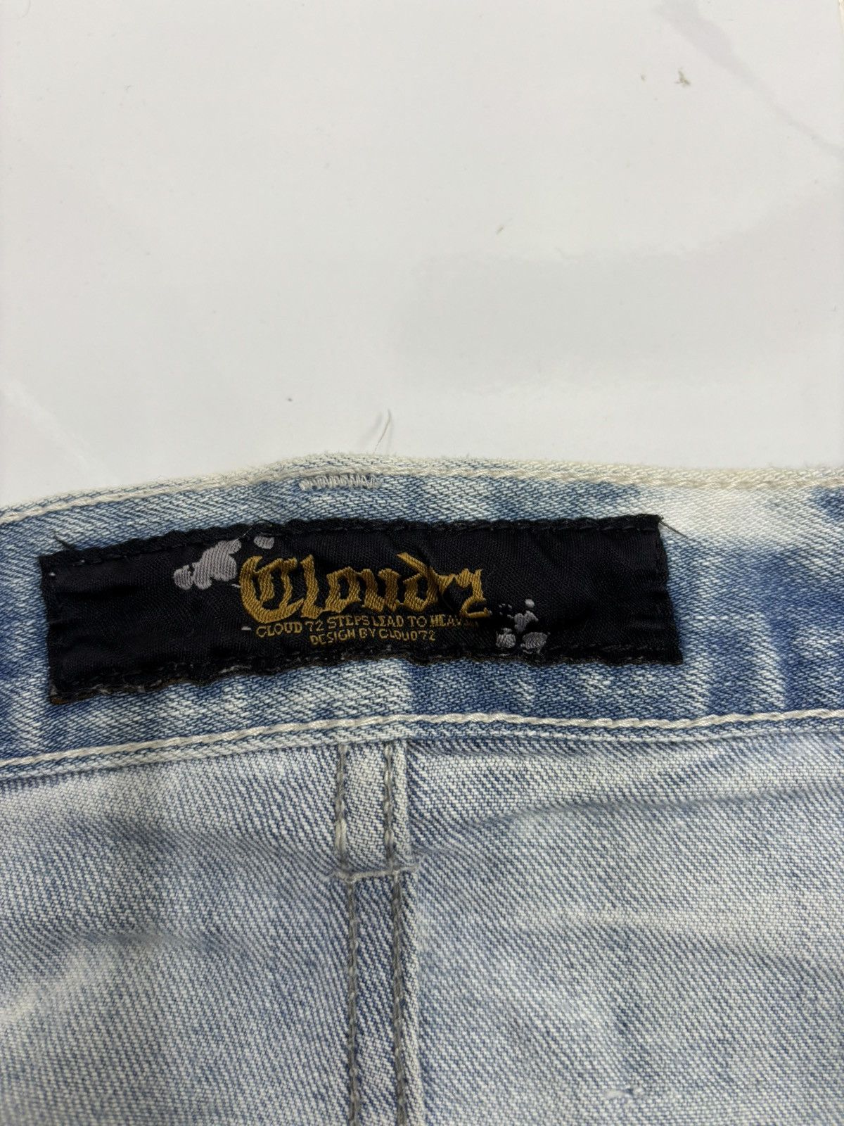 If Six Was Nine × Le Grande Bleu (L.G.B.) × Yasuyuki Ishii 🔥VINTAGE CLOUD72 BLEACHED DISTRESSED DENIM JEANS Size US 32 / EU 48 - 10 Thumbnail