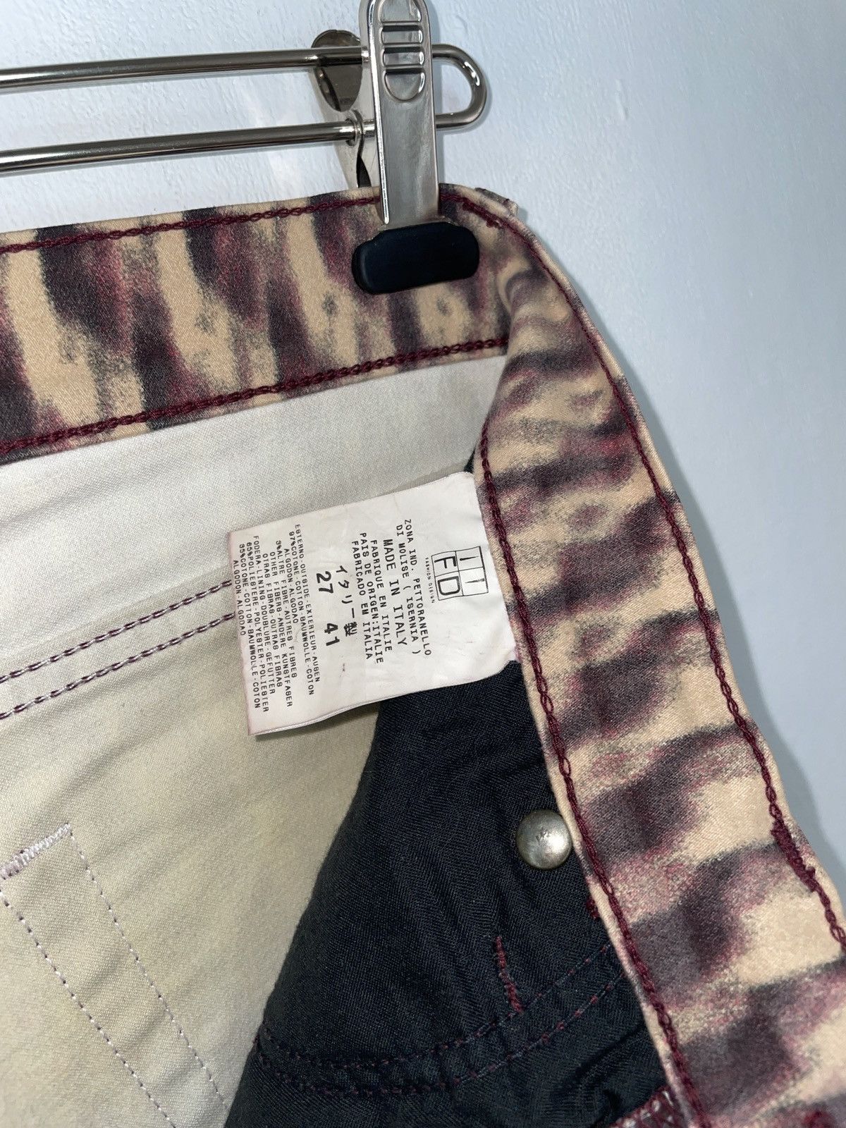 Just Cavalli × Roberto Cavalli × Vintage Just Cavalli 00’s Psychedelic Illusion Flared Pants Size 28" / US 6 / IT 42 - 6 Thumbnail