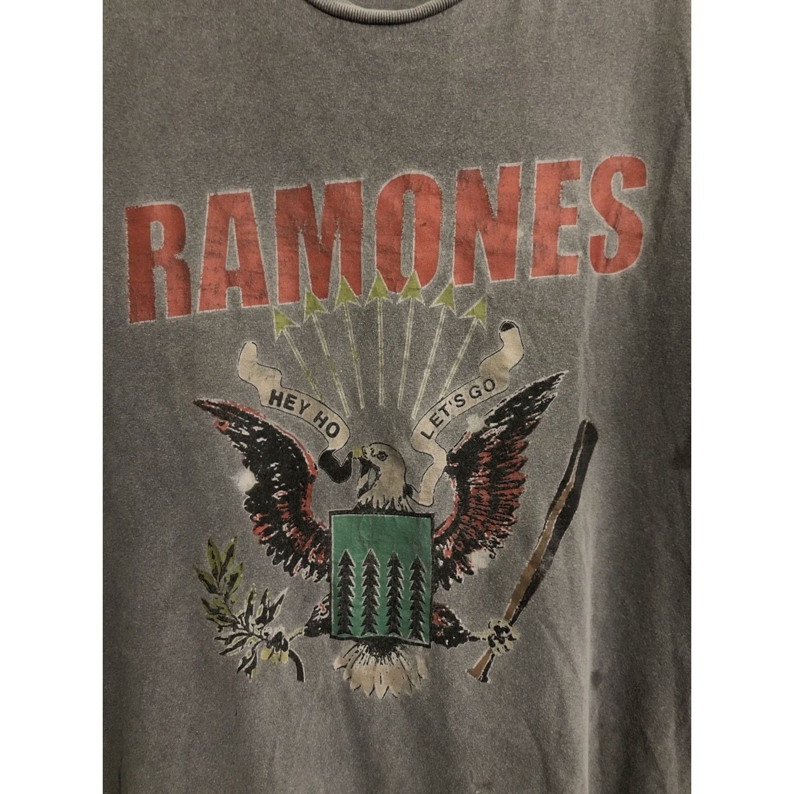 Vintage Official Ramones Grey New T-Shirt 1974 Band Eagle Size US XL / EU 56 / 4 - 3 Thumbnail