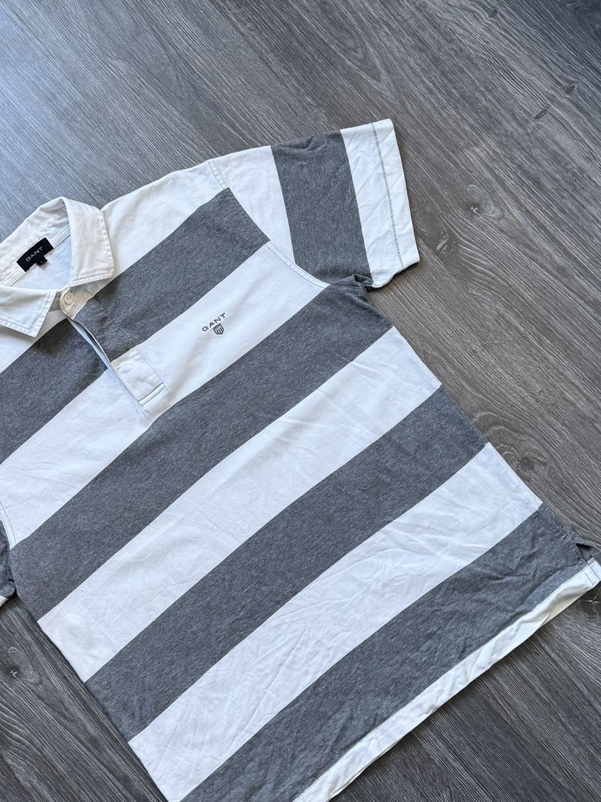 Gant × Old Navy × Vintage Retro Vintage Gant Stripe Polo Shirt Size US L / EU 52-54 / 3 - 3 Thumbnail