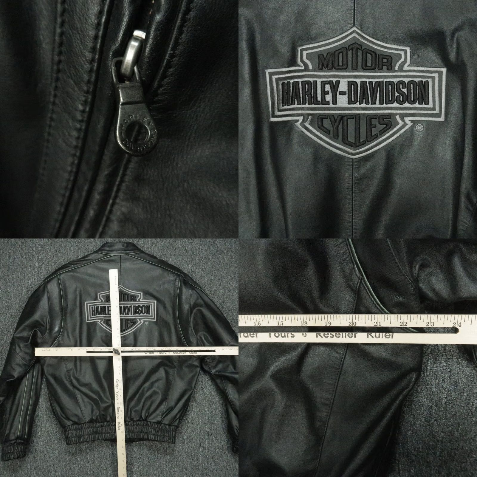 Harley Davidson Harley-Davidson Jacket Mens Medium Black Leather Bar Shield Quilt Lined Biker Shirt Jacket Mens Size US M / EU 48-50 / 2 - 8 Thumbnail