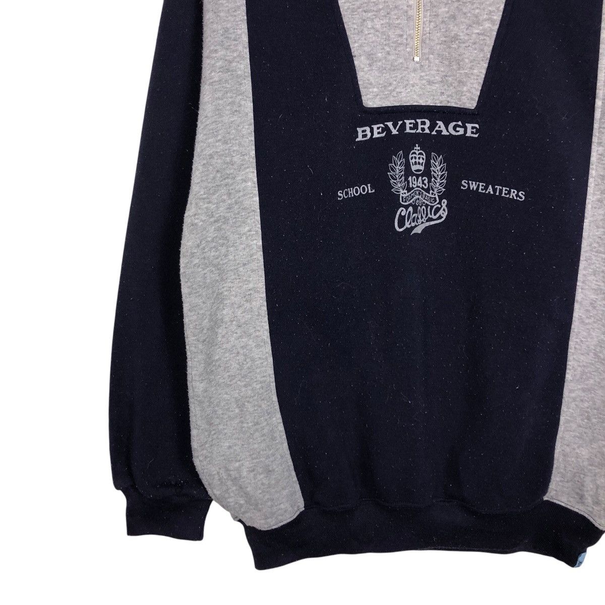 Japanese Brand × Vintage 📌Vintage Half Zipper Sweatshirt Beverage Big Logo Size US M / EU 48-50 / 2 - 5 Thumbnail