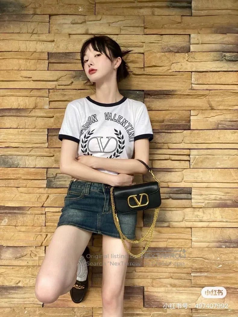 Other Valentino White printed T-shirt top with short sleeves Size L / US 10 / IT 46 - 9 Thumbnail