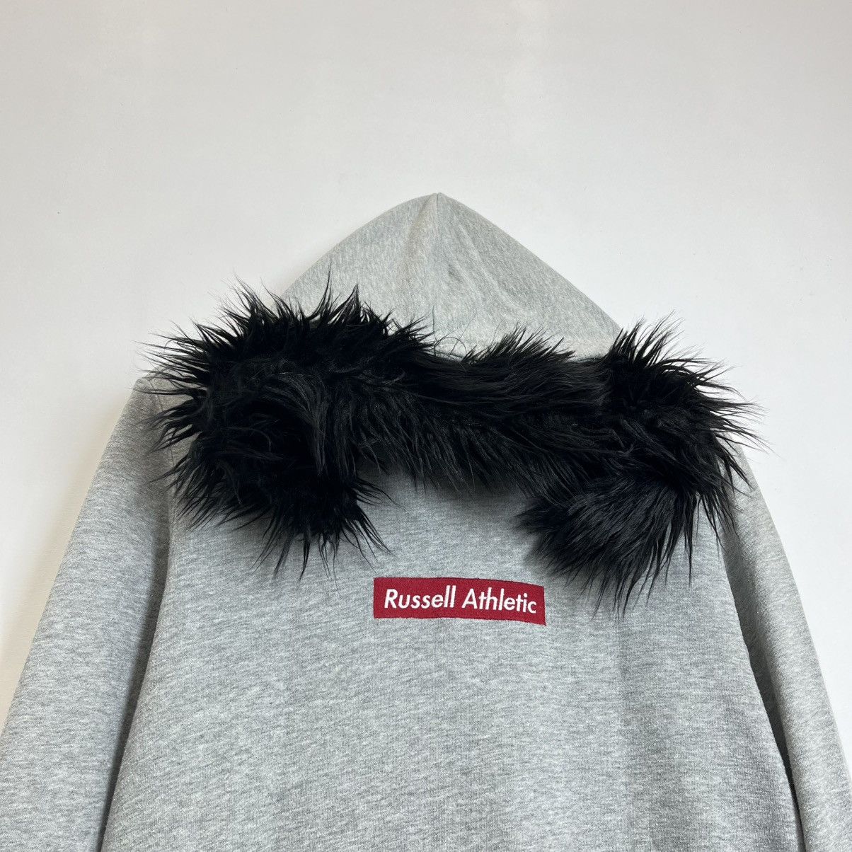 Russell Athletic Y2K Russel Athletic Faux Fur Hoodie Made In USA Size US M / EU 48-50 / 2 - 2 Thumbnail