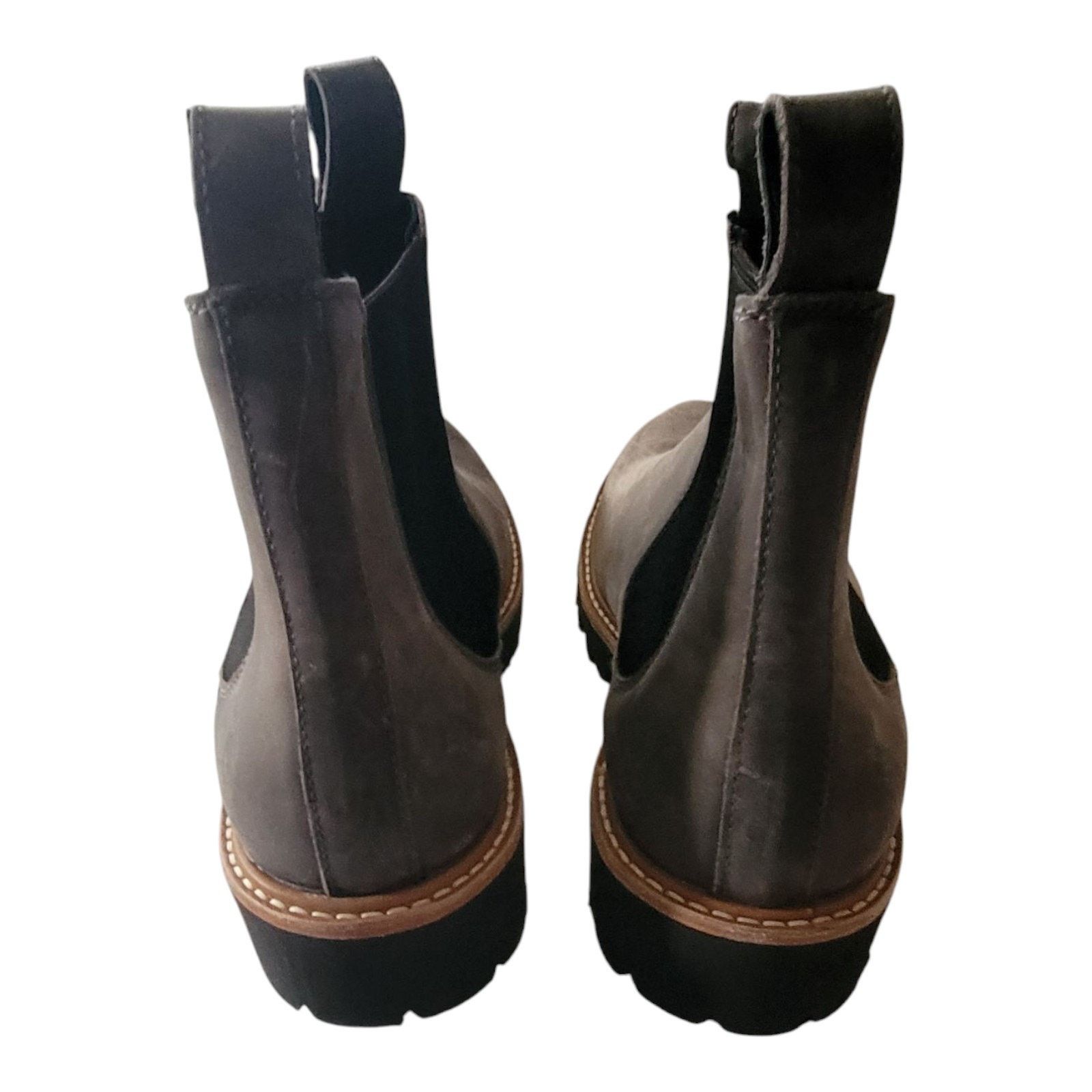 Nisolo Nisolo go to Chelsea Brown Gray Women Leather Boot Size 9.5 Size US 9.5 / IT 39.5 - 3 Thumbnail