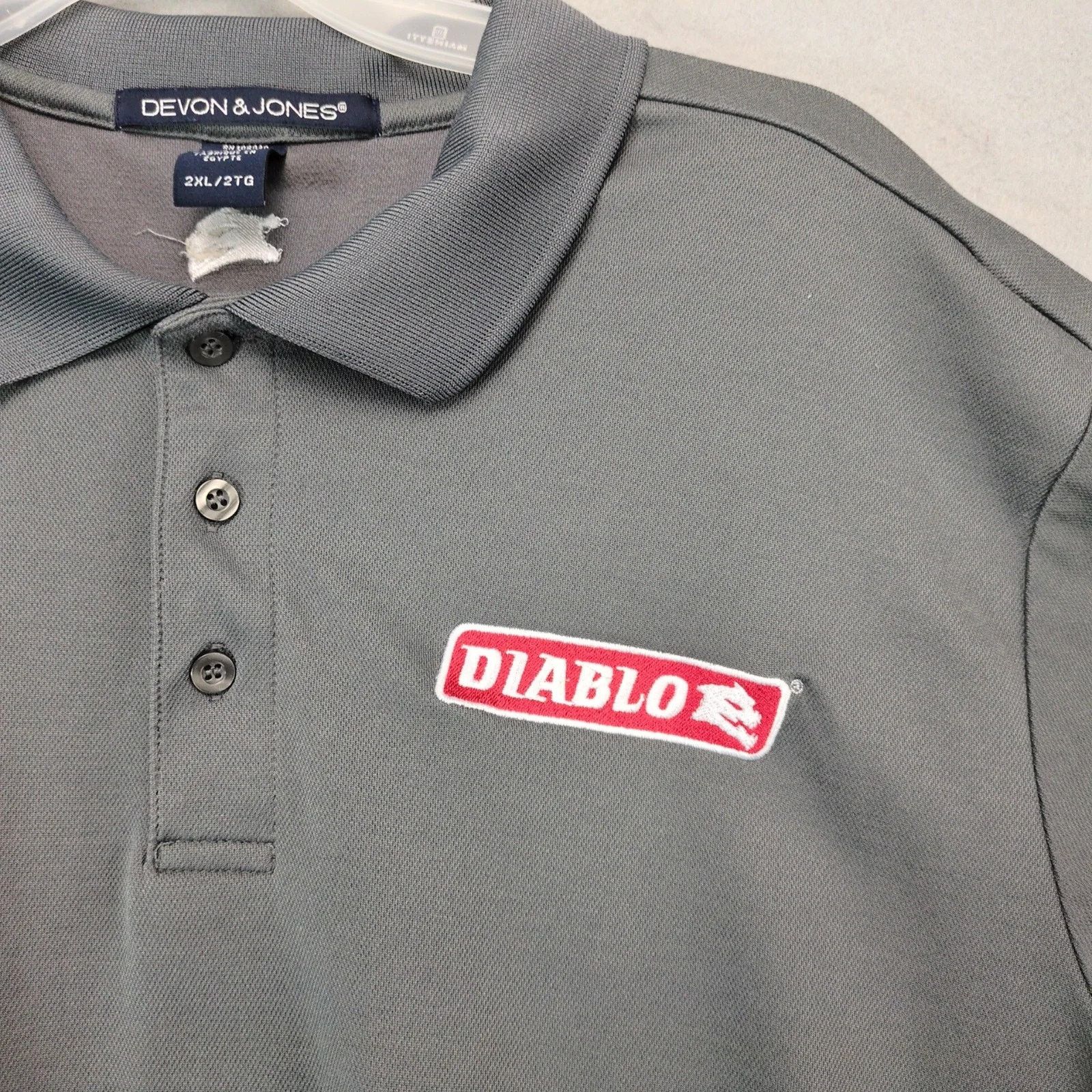 Other Diablo Tools Embroidered Gray Polo Shirt XXL Devon & Jones Size US XXL / EU 58 / 5 - 4 Thumbnail