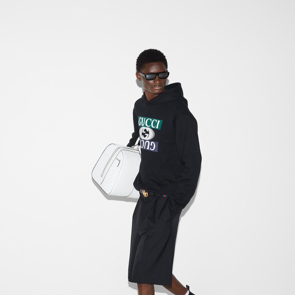 Gucci o1s1wg110925 Cotton Jersey Hooded Sweatshirt in Black Size US XS / EU 42 / 0 - 6 Thumbnail