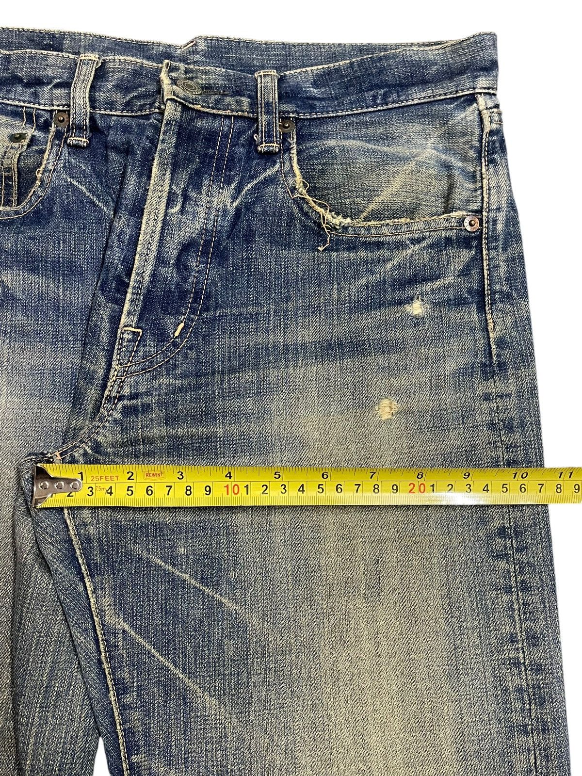 semanticdesign Vintage Japanese Brand Blue Faded Wash Distress Style Jeans Size US 30 / EU 46 - 14 Thumbnail