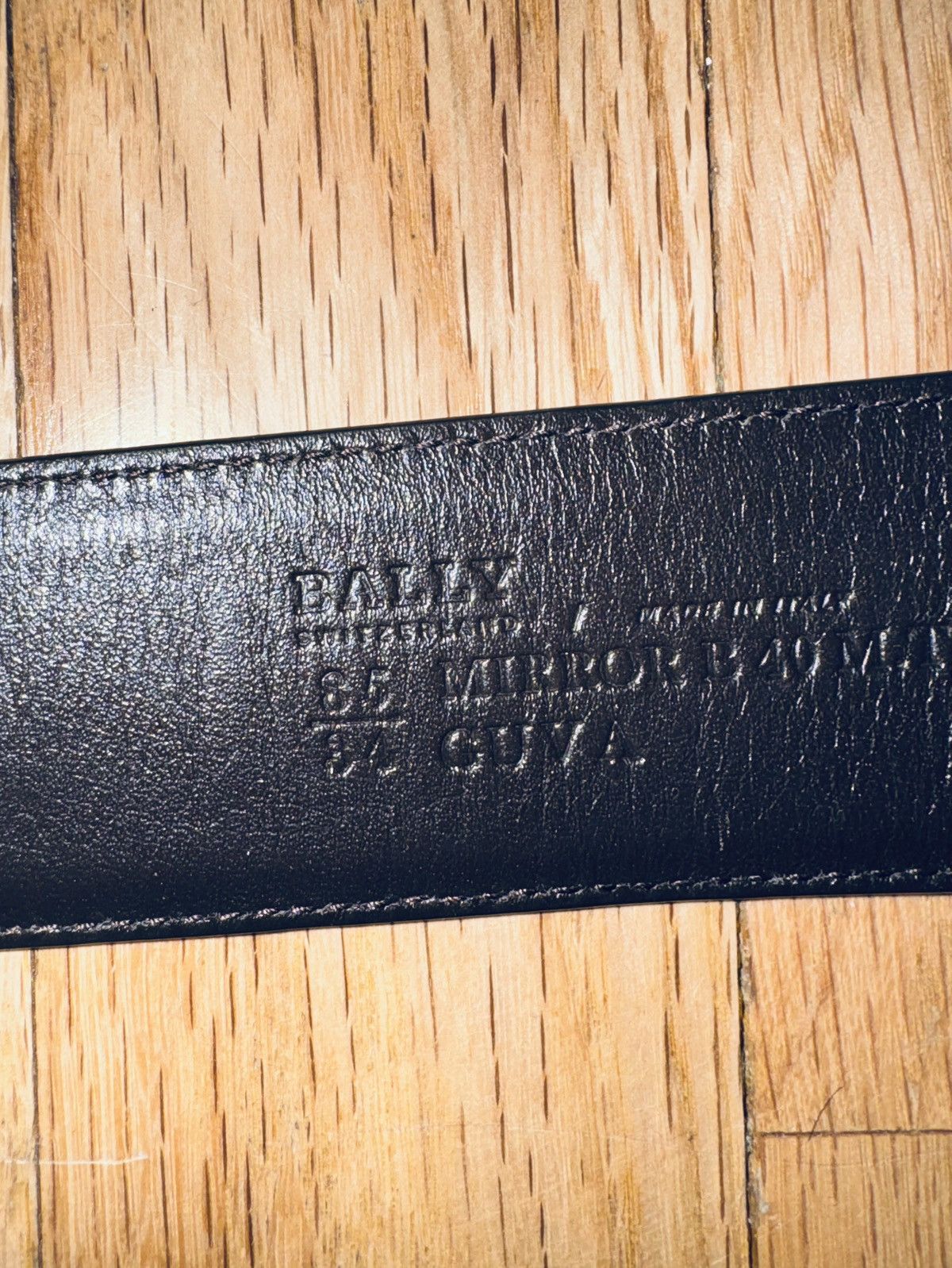Bally Bally mirror B reversible stripped leather belt brown red Size 40 - 10 Thumbnail