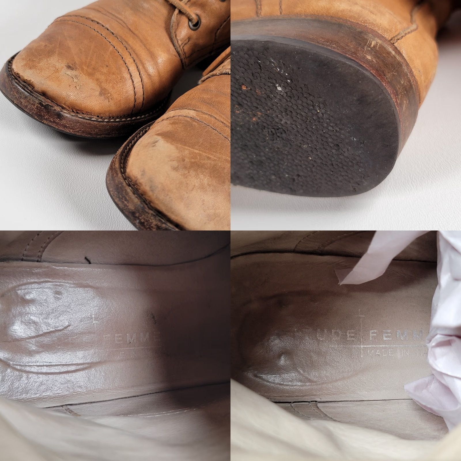 Vintage Bed-Stü Captoe Ankle Boots Mens 38 Brown Tan Leather Leather Cap Toe Boots Mens Shoes Size US 6 / EU 39 - 9 Thumbnail