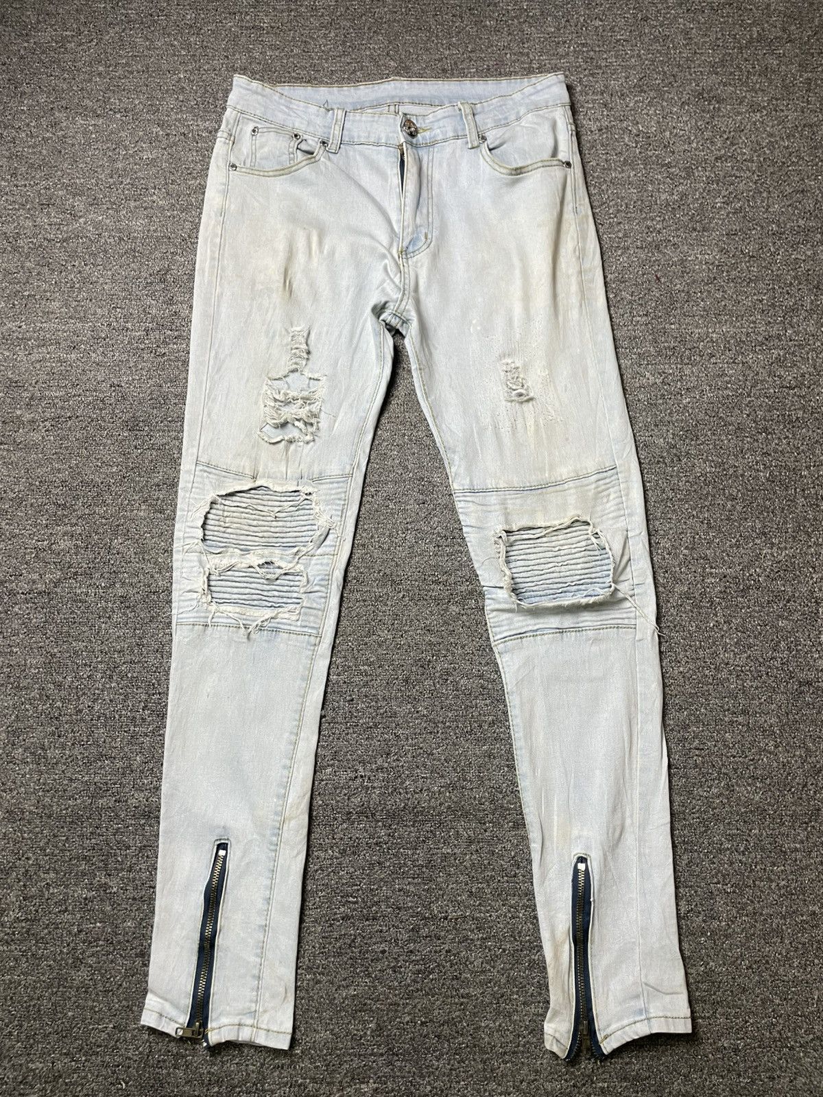 Japanese Brand × Vintage Lands Of Nostalgia Distressed Denim Jeans (92) Size US 30 / EU 46 - 1 Thumbnail