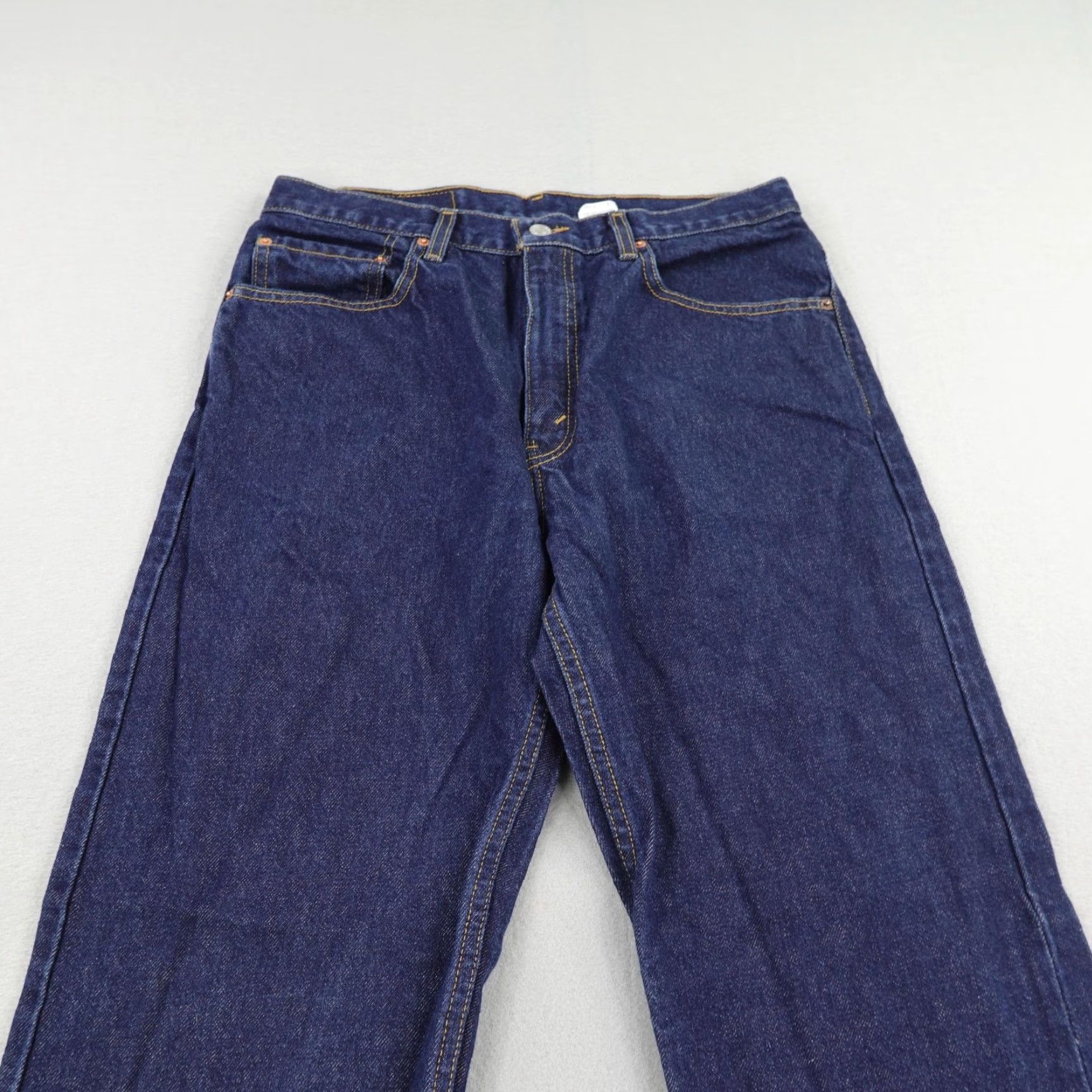 Levi's VINTAGE Levi's Jeans Mens 33x32 Denim 505 Regular Fit Straight Leg Dark Wash Retro Authentic Size US 33 - 2 Thumbnail