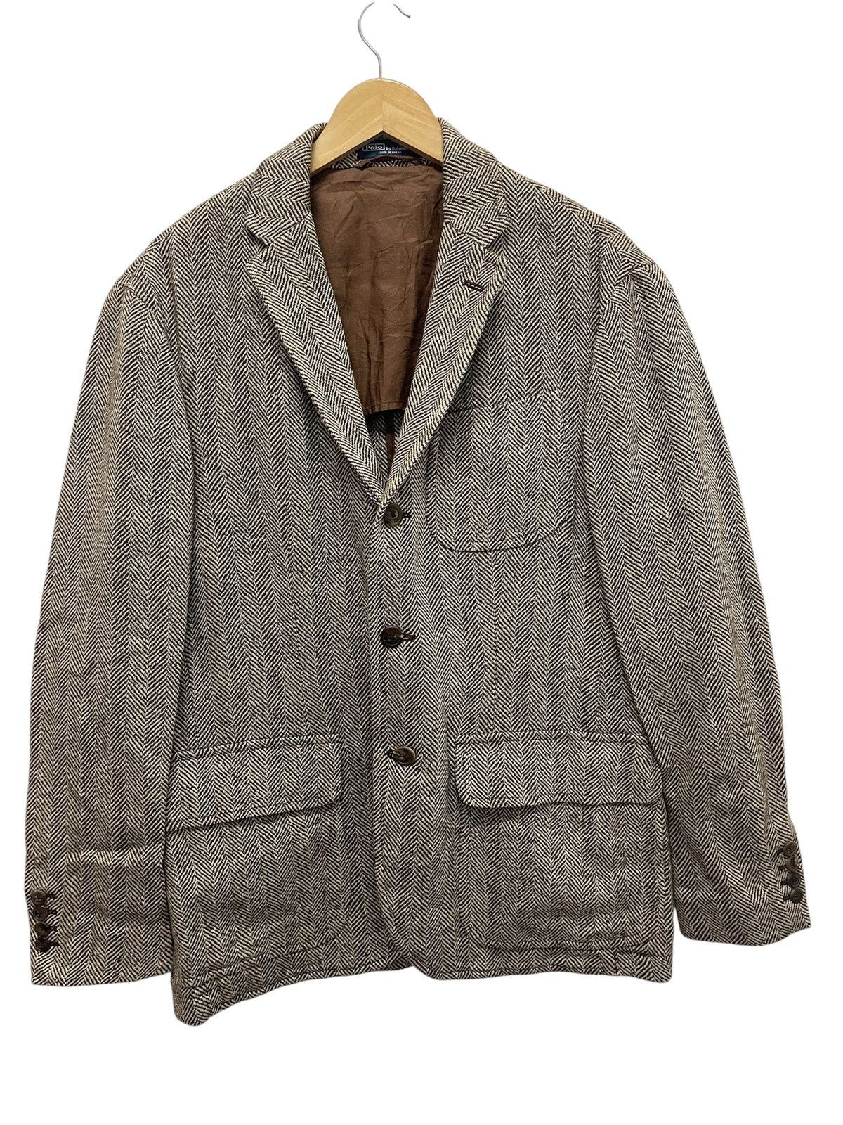 Polo Ralph Lauren Vintage POLO RALPH LAUREN HOUNDSTOOTH Coats Size 38R - 1 Thumbnail