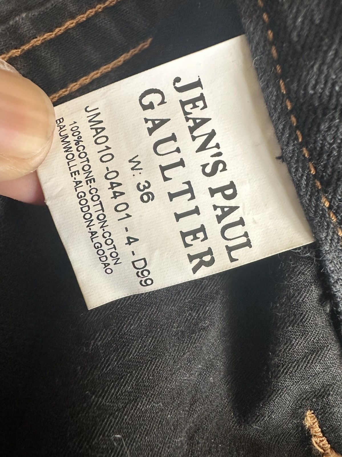 Jean Paul Gaultier VTG Jean’s Paul Gaultier Black Straight Leg Denim Jeans W36 Size US 36 / EU 52 - 5 Thumbnail