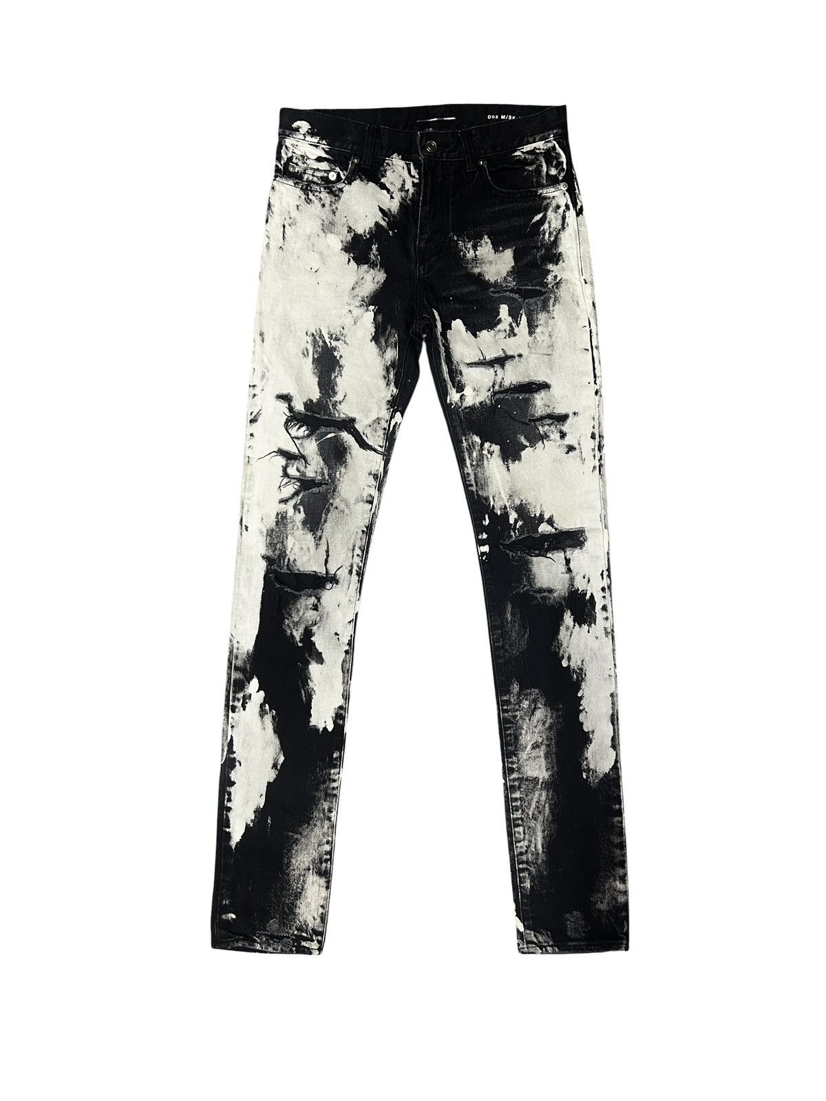 Saint Laurent Paris S/S 16 Surf Sound Bleached Distressed Denim Size US 29 - 1 Thumbnail