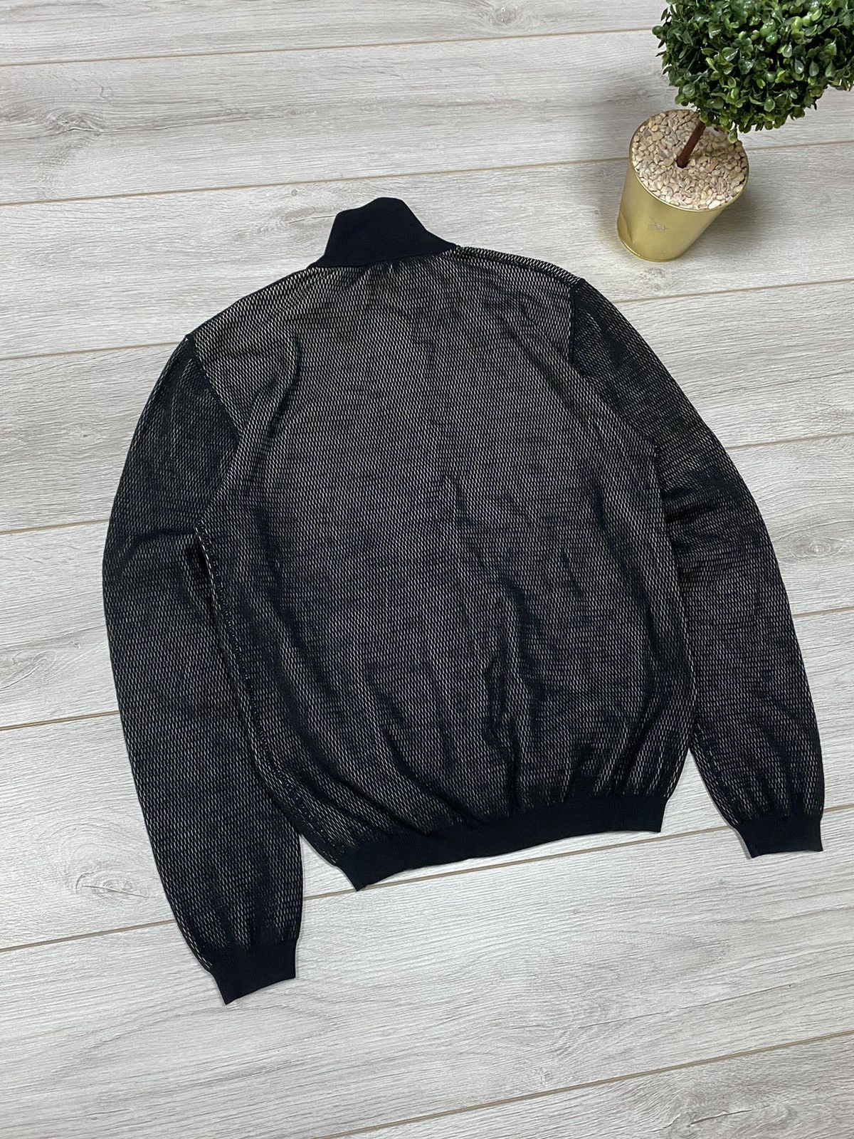 Prada Prada red tab RARE mesh vintage zip bomber sweater Size US L / EU 52-54 / 3 - 7 Thumbnail