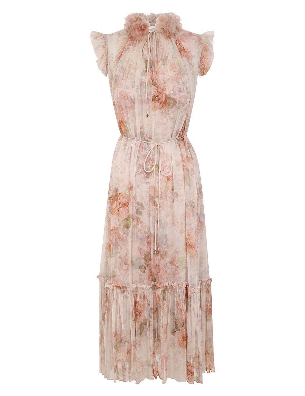 oc11z0925 Illustration Flutter Dress in Multicolor