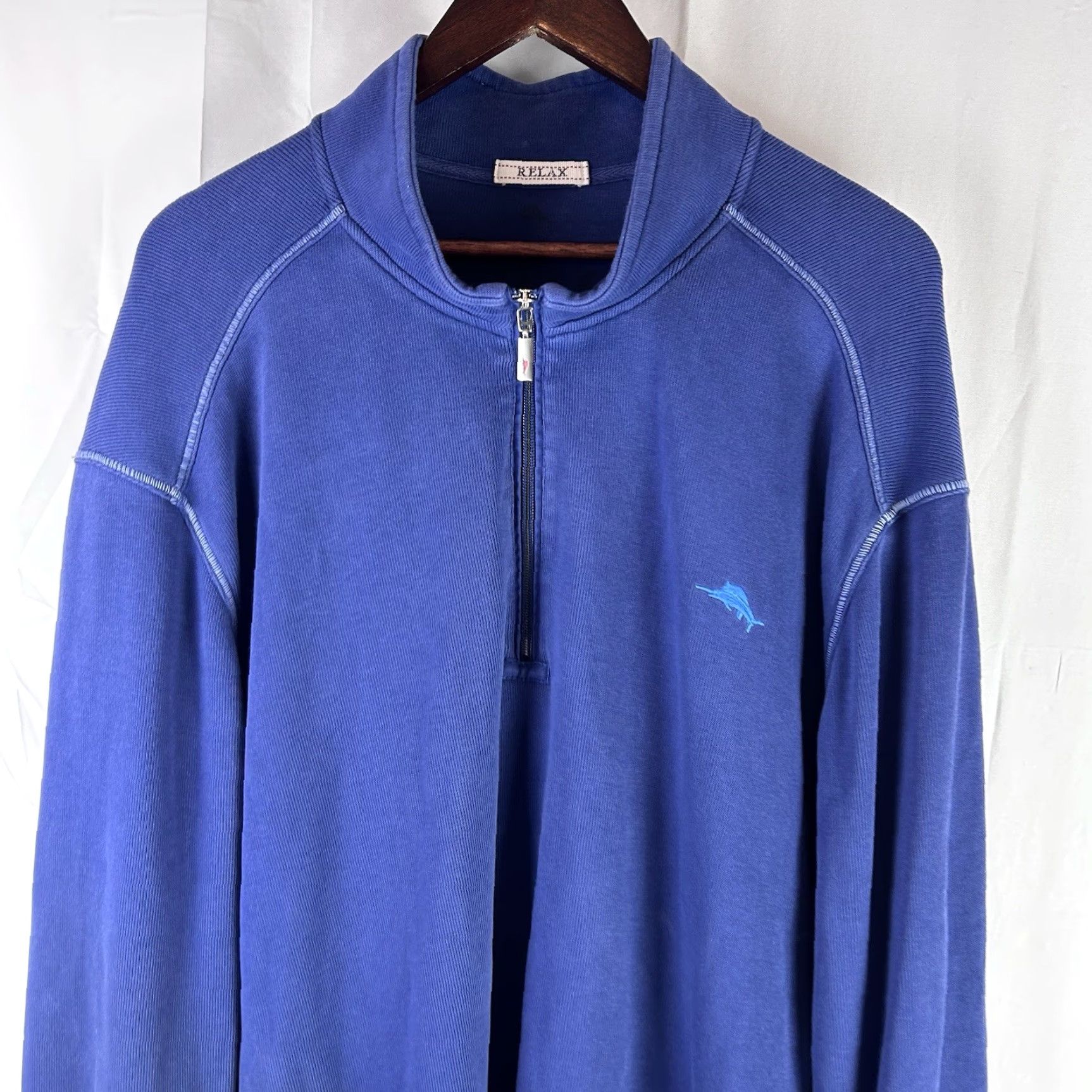 Tommy Bahama Tommy Bahama Pullover Sweatshirt 3XL Blue Men’s Knit Quarter Zip Relaxed Oceanic Vacation Nautical Beach Classic Outdoor Preppy Tropical Size US XXL / EU 58 / 5 - 4 Thumbnail