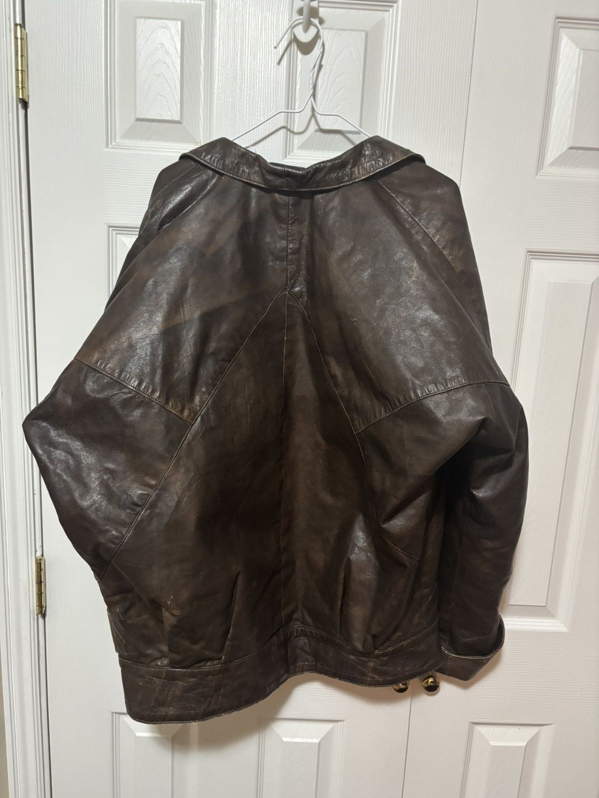 Vintage Brown leather jacket Size XL / US 12-14 / IT 48-50 - 2 Thumbnail