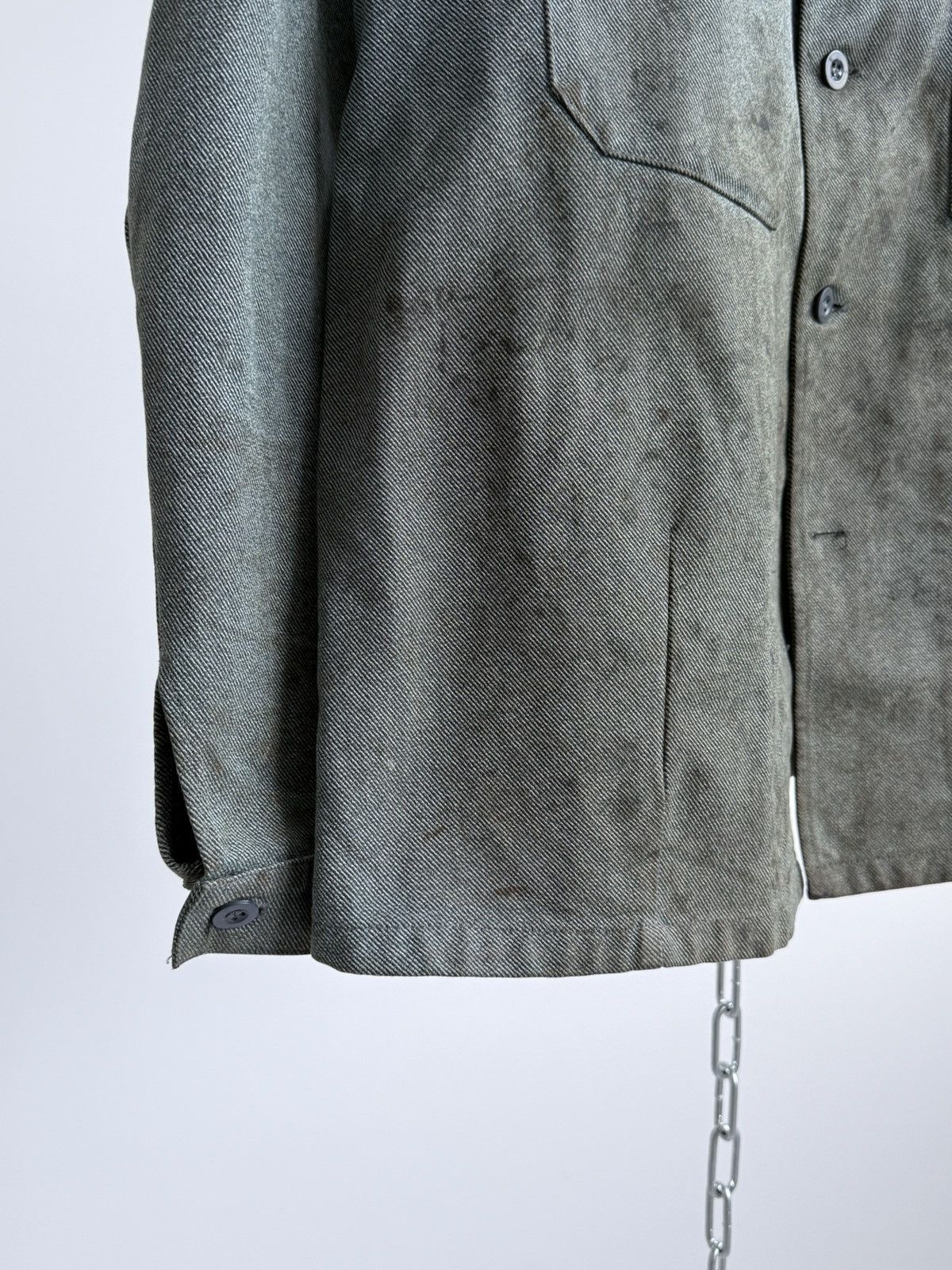 Le Laboureur Vintage 80s Swiss Thrashed Military Work Jacket Size US XL / EU 56 / 4 - 8 Thumbnail