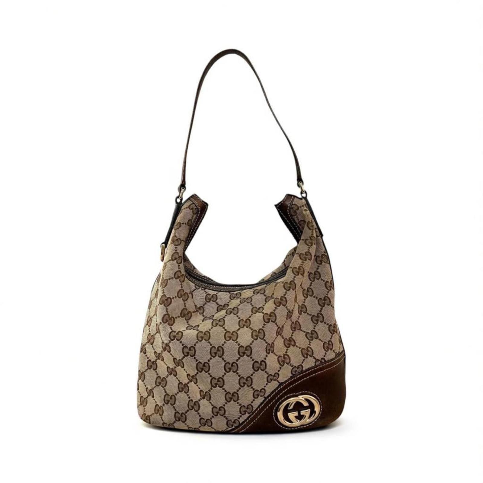 Other Gucci - Monogram Canvas Leather Shoulder Bag Size ONE SIZE - 1 Thumbnail