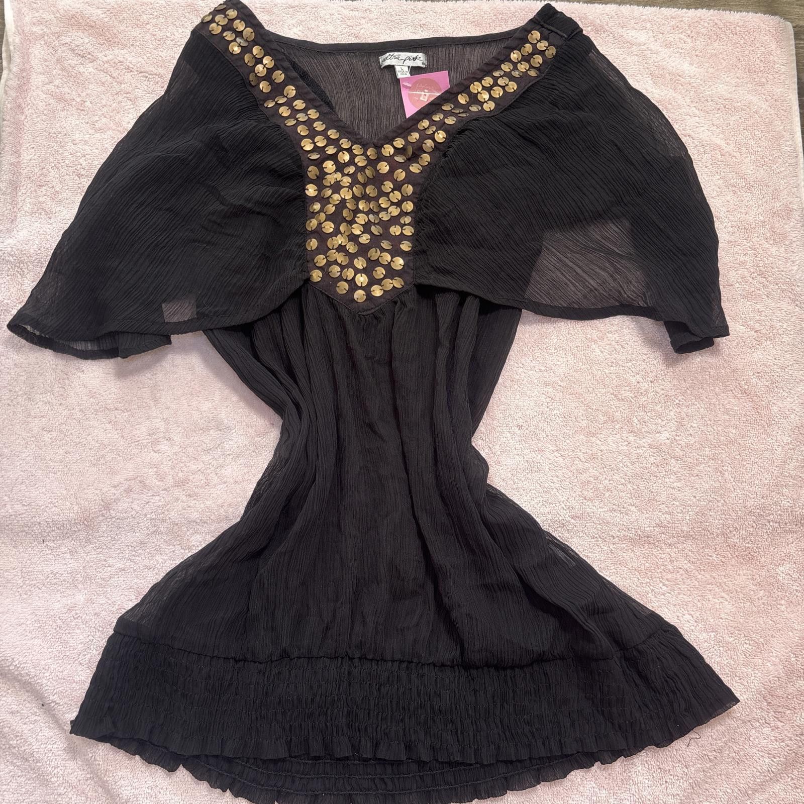 Other vintage sequin beaded mesh grunge top Size L / US 10 / IT 46 - 1 Thumbnail
