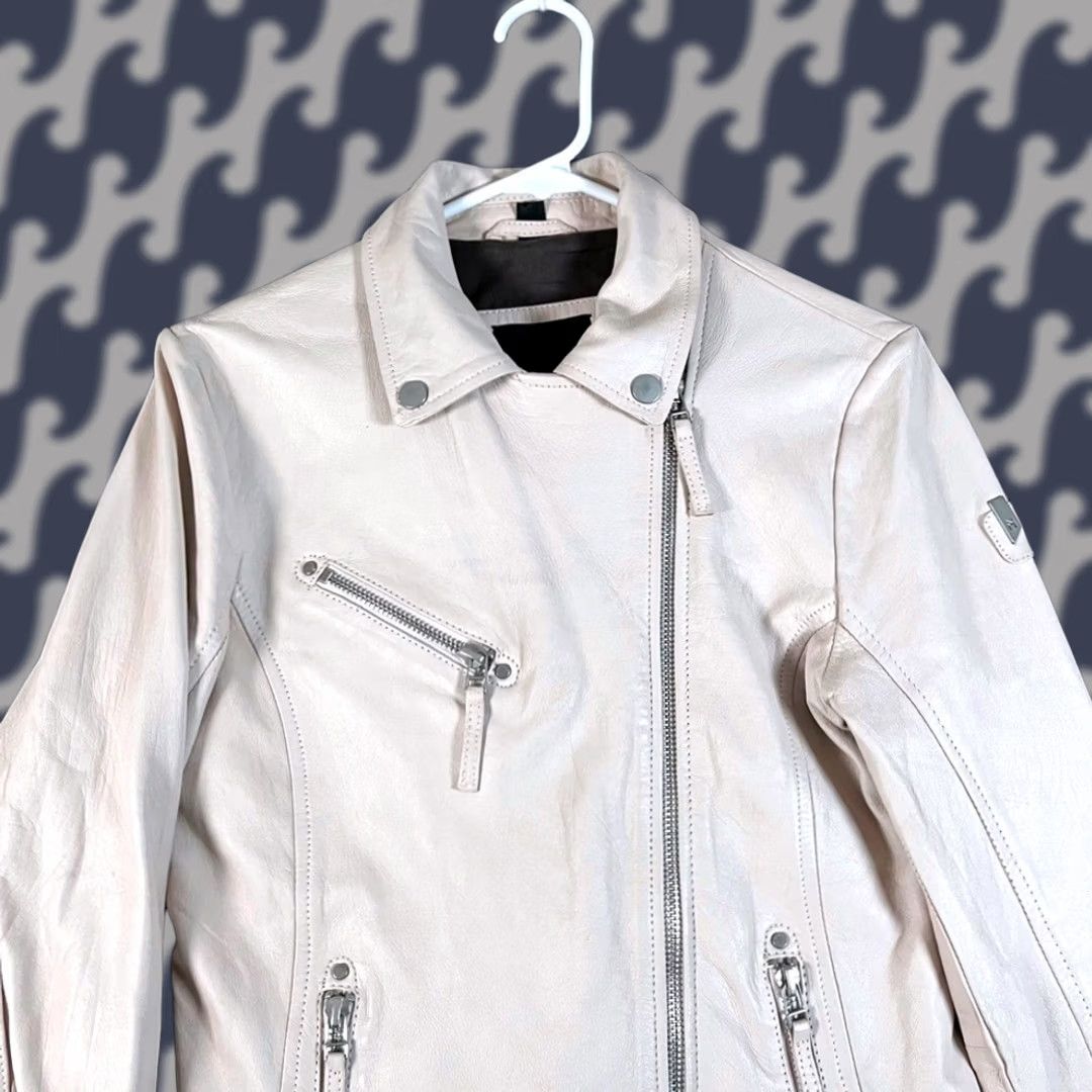 Vintage MAURITIUS Sofia Soft Pink Lambs Leather Moto Style Jacket Women Size 6 Pink Womens Leather Moto Style Jacket Track Jacket Size M / US 6-8 / IT 42-44 - 1 Thumbnail