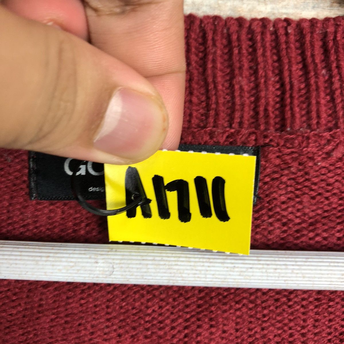 Japanese Brand GOGO Sing Red Cardigan Knitwear #A1711 Size US XL / EU 56 / 4 - 9 Thumbnail