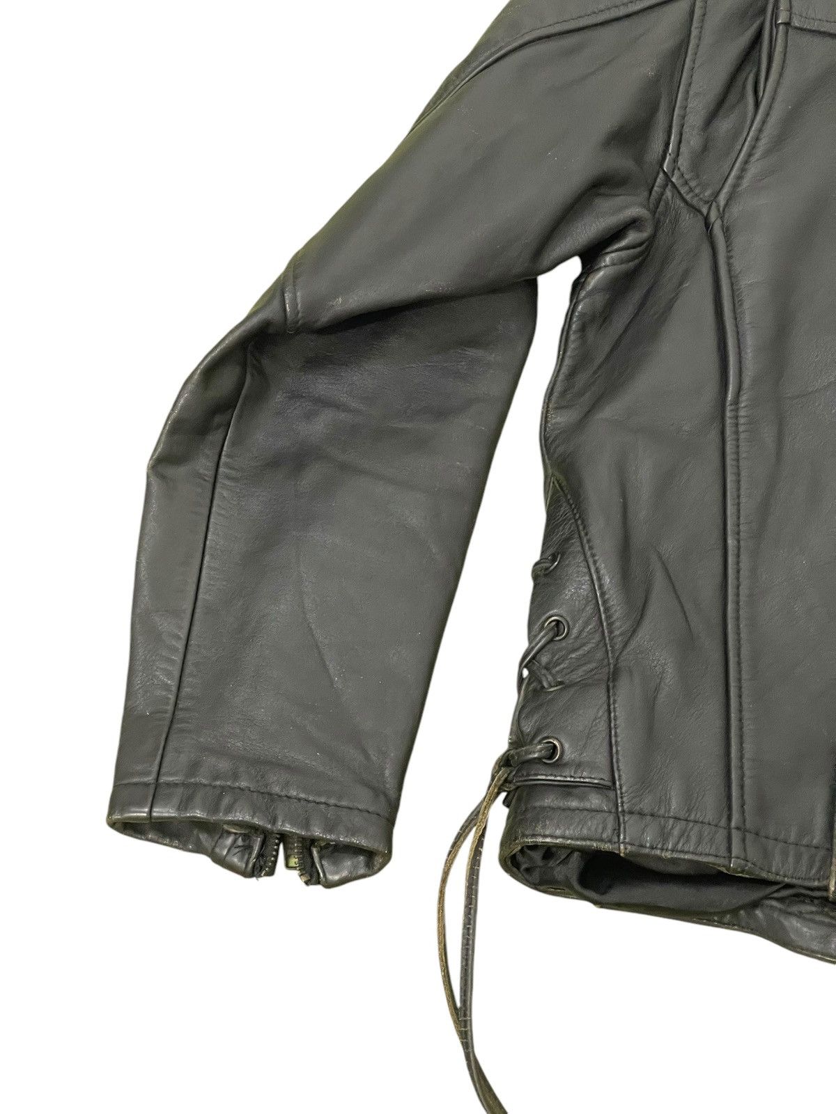 Kadoya Vtg Kadoya Akira Leather Jacket Cowhide Double Collar 2🟦 Size US L / EU 52-54 / 3 - 20 Thumbnail