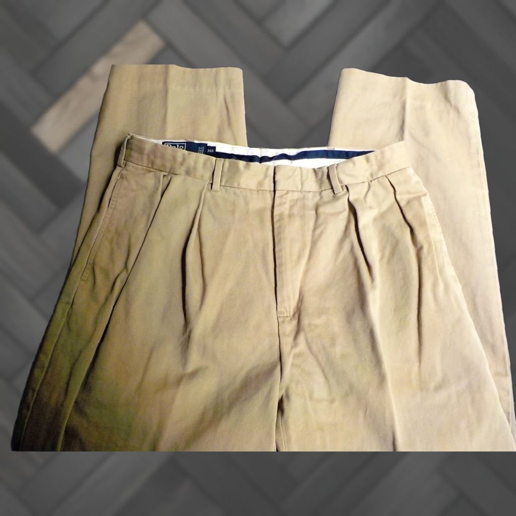 Polo Ralph Lauren POLO RALPH LAUREN 100% Coton Pleated Front Khaki Pants SZ 34 Size US S / EU 44-46 / 1 - 1 Thumbnail