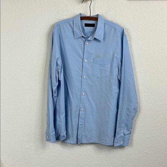 Allsaints Allsaints Button Front Pocket Men's Shirt Long Sleeve Point Size US XL / EU 56 / 4 - 1 Thumbnail