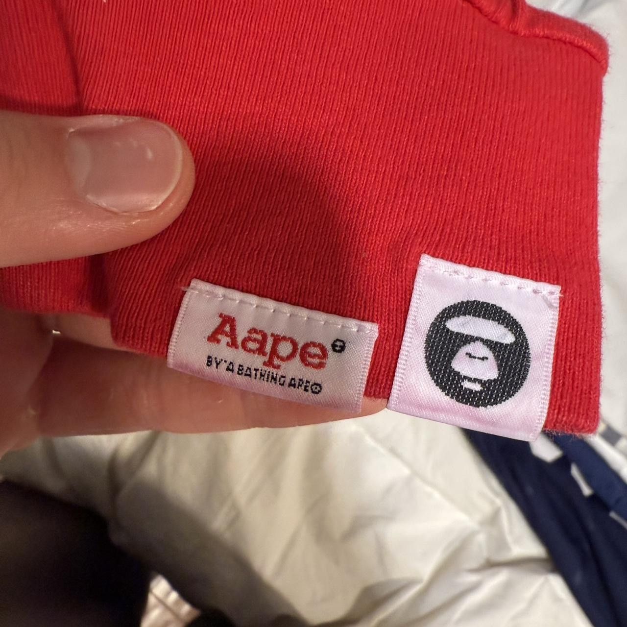 Bape Vintage Aape By A Bathing Ape Layered Red War Long Sleeve Size US M / EU 48-50 / 2 - 4 Thumbnail