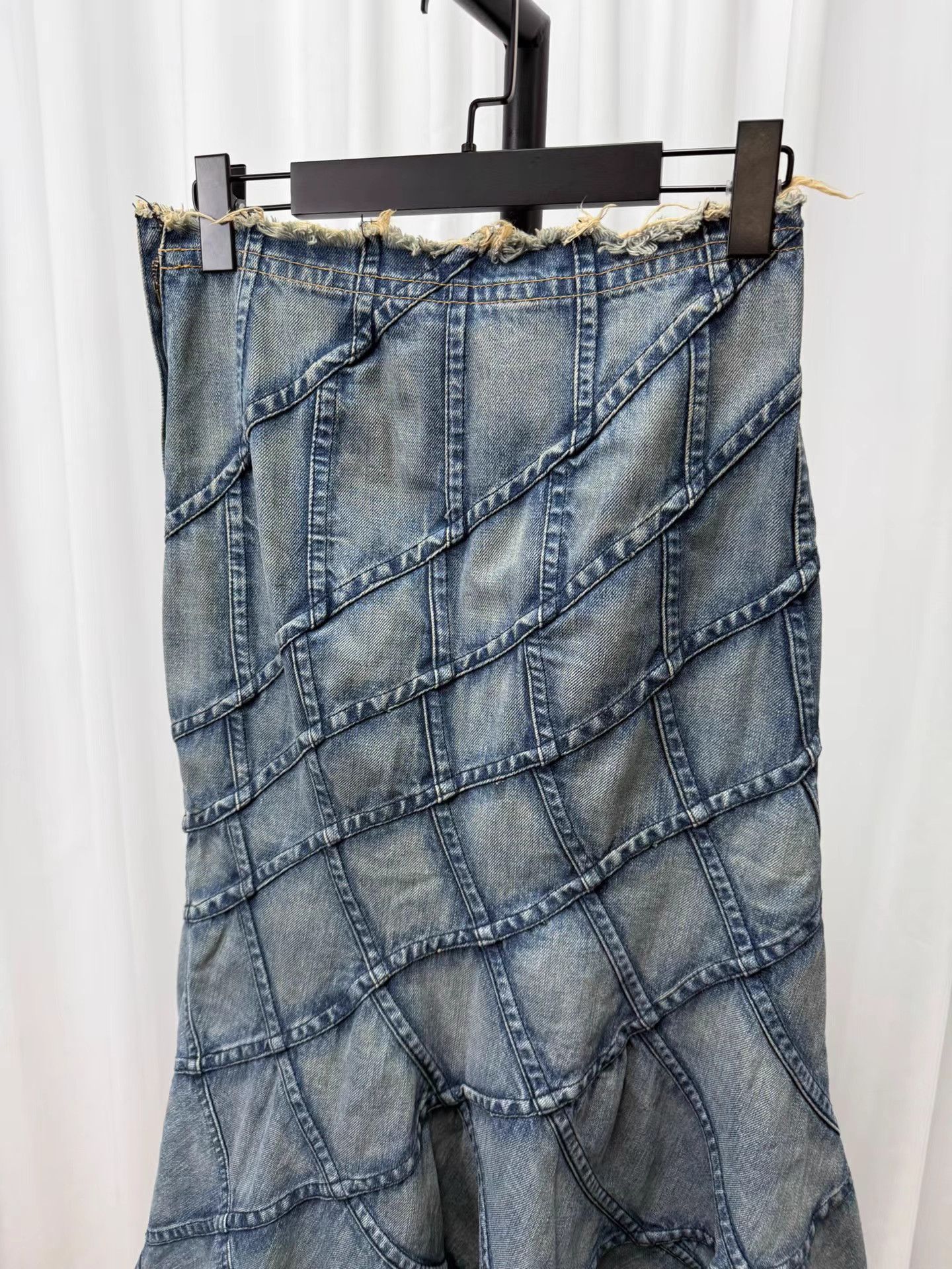 Junya Watanabe Junya Watanabe 2005SS Plaid Washed Fishtail Skirt K20 Size 34" / US 12 / IT 48 - 5 Thumbnail