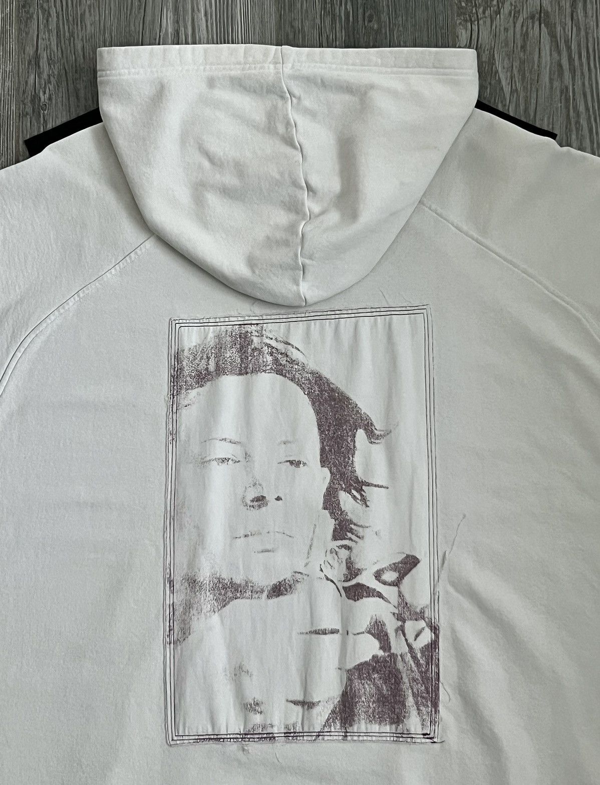Raf Simons SS2002 Raf Simons Kollaps Sample White Sleeveless OS Hoodie Size US XL / EU 56 / 4 - 4 Thumbnail