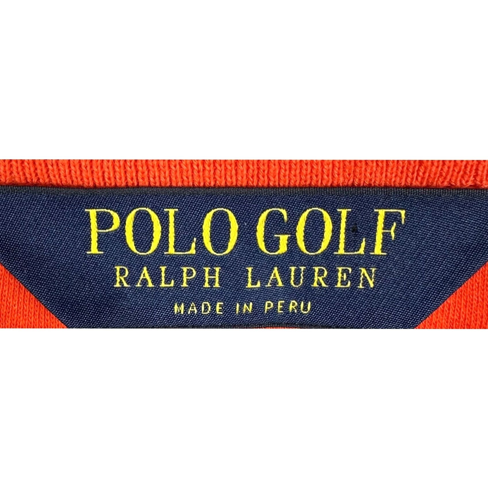 Polo Ralph Lauren Polo Golf Ralph Lauren Sweatshirt Mens XL Orange Mock Neck Zip Pullover Embroidered Logo Bellagio Crest Big Pony Quarter Zip Size US XL / EU 56 / 4 - 4 Thumbnail