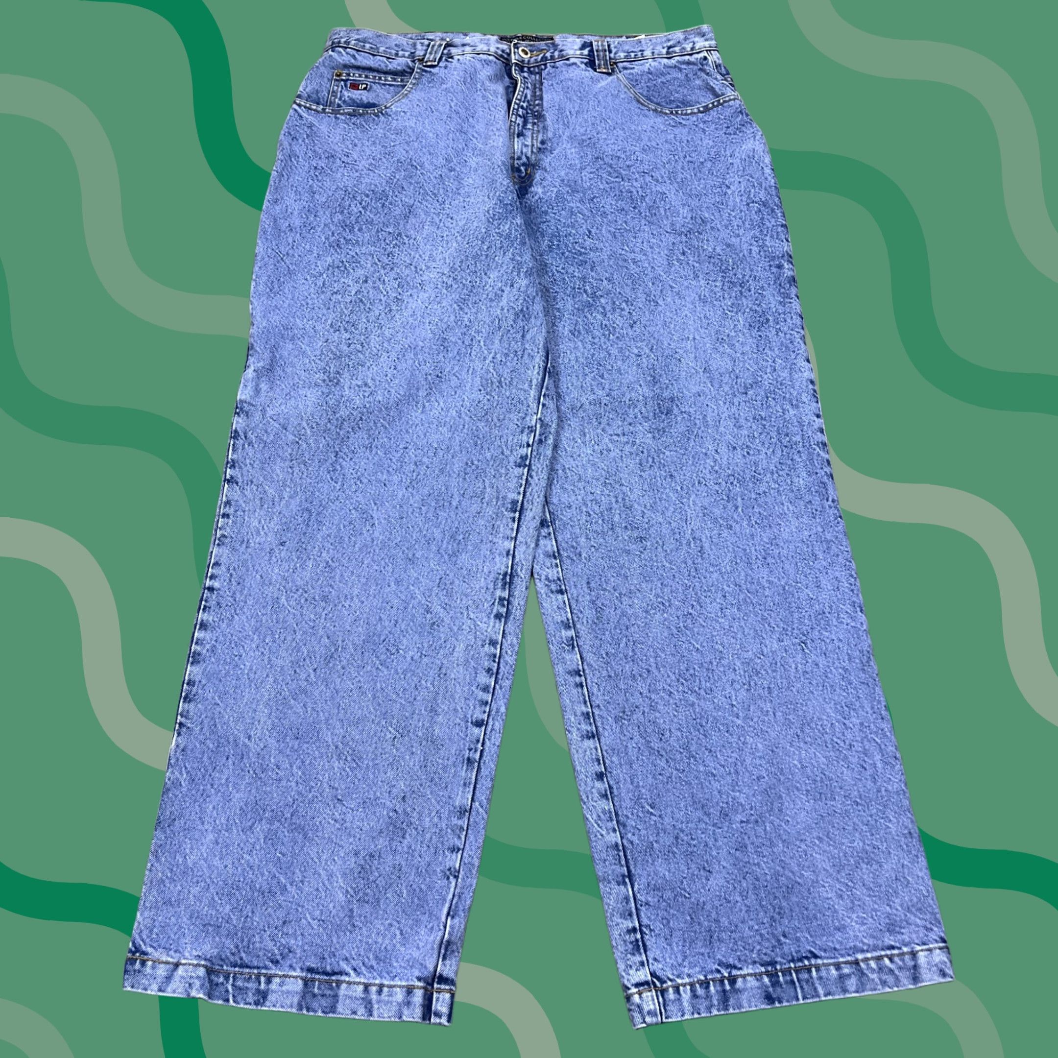 Poler VTG Ice Pole Jeans Men's 40x32 Blue Carpenter Loop Paratroops Y2K Wide Skater Jeans Size US 40 / EU 56 - 1 Thumbnail