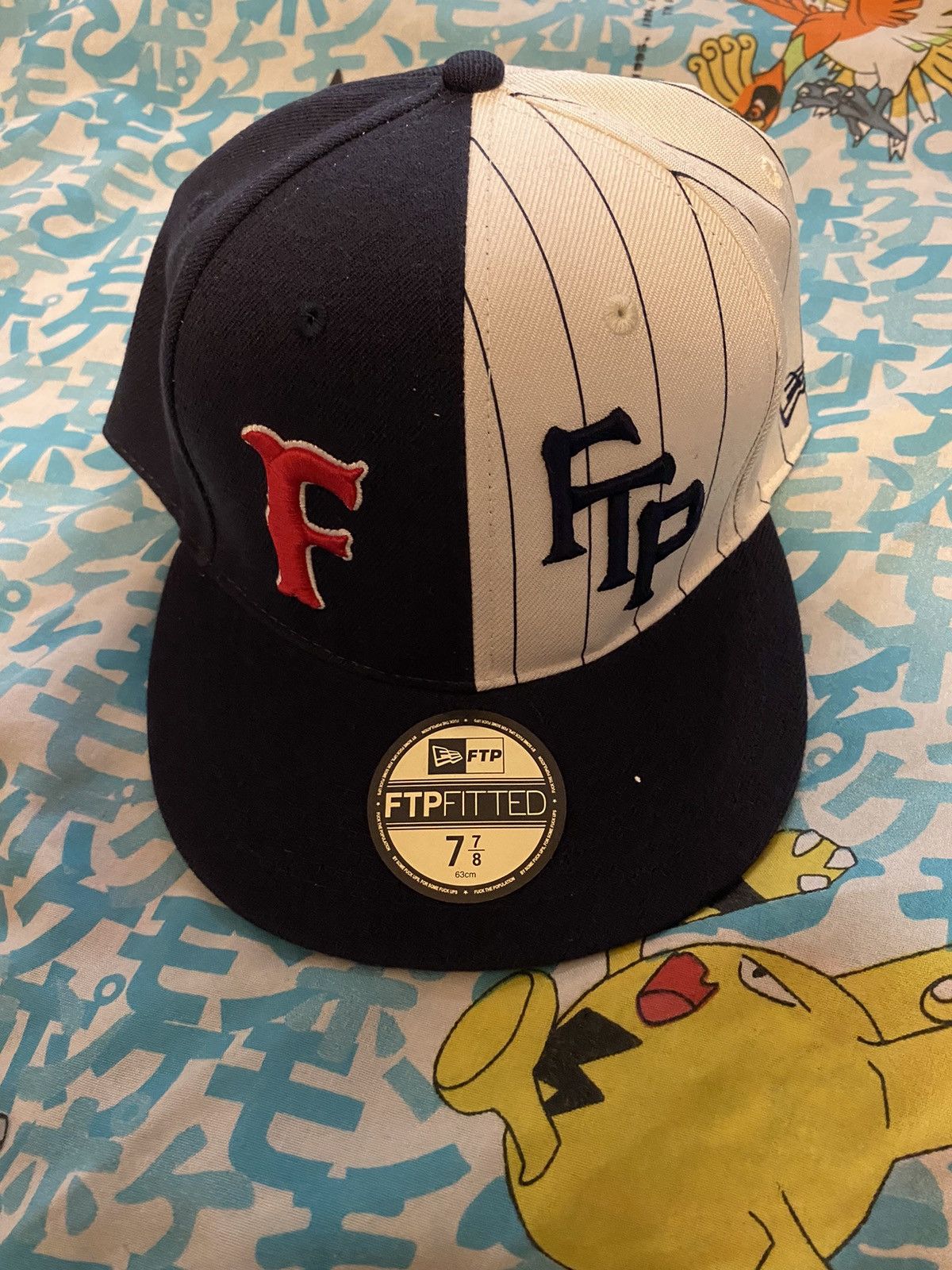 Fuck The Population FTP Rivals Fitted Hat Navy Size 7 7/8 Size ONE SIZE - 3 Thumbnail