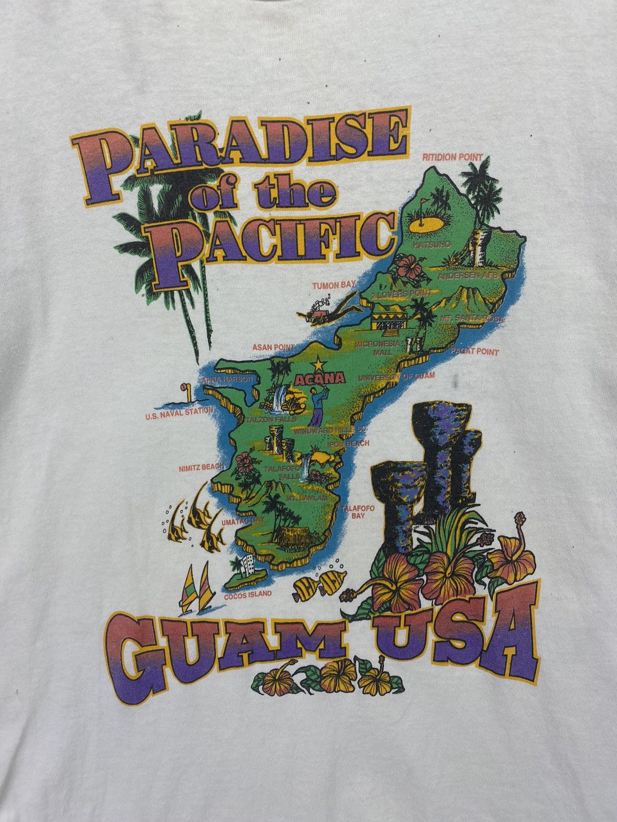 Vintage Vintage Hawaii Guam U.S.A Tee T Shirts Size US L / EU 52-54 / 3 - 9 Thumbnail