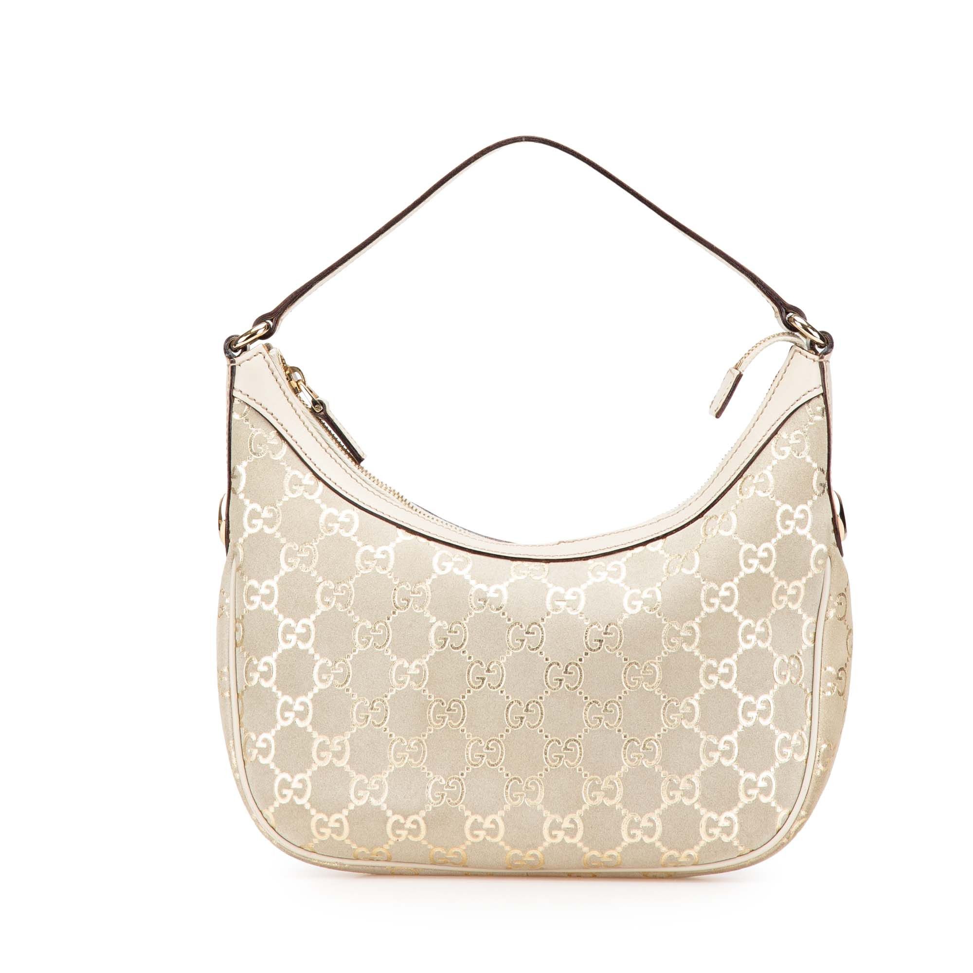 Gucci GG Suede Shoulder Bag in White, Women's