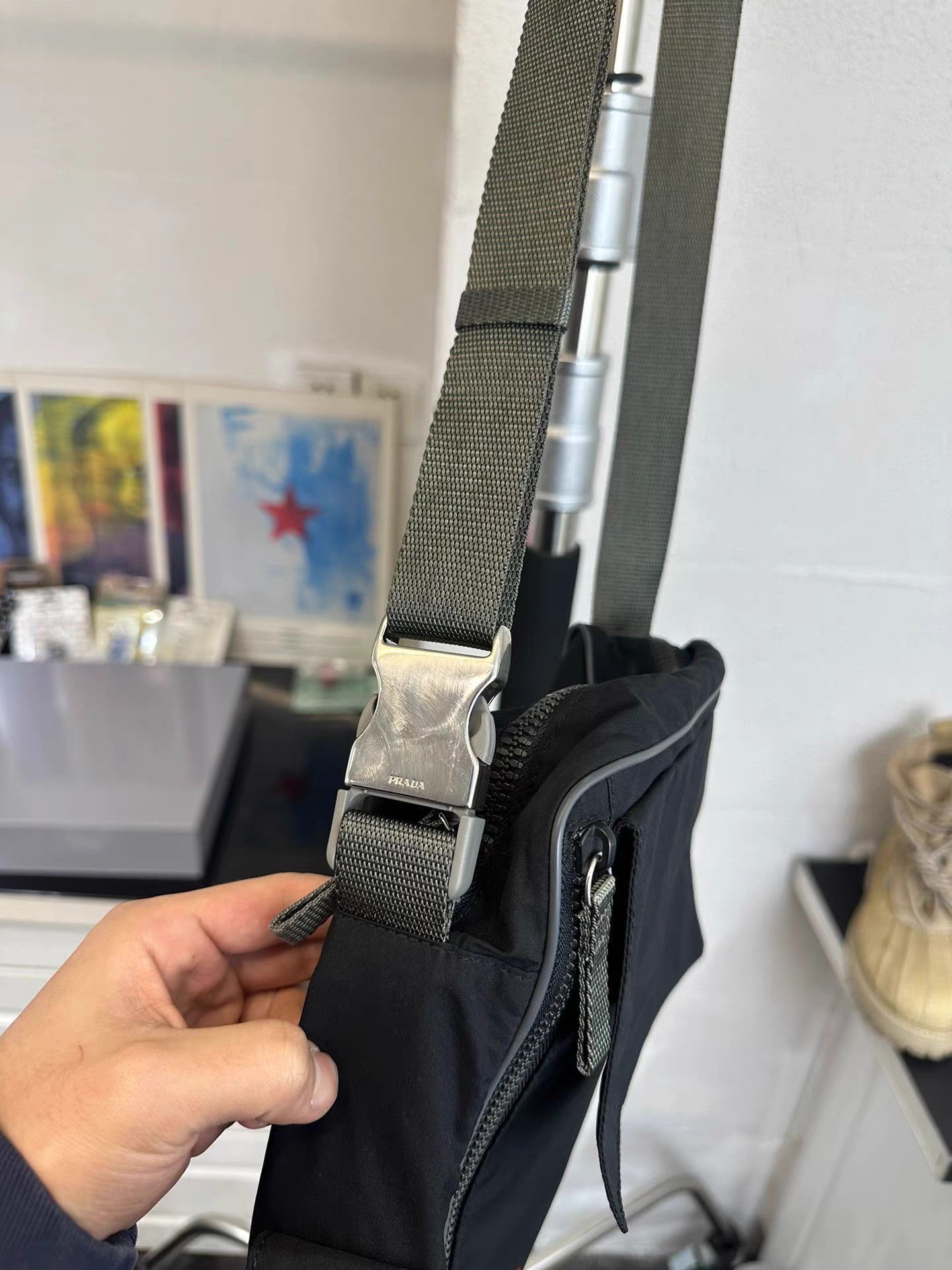 Prada Black Crossbody Bag with Adjustable Strap Size ONE SIZE - 6 Thumbnail